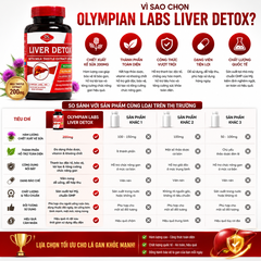 Hỗ trợ tăng cường chức năng gan Olympian Labs Liver detox hộp 60 viên