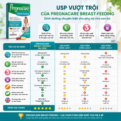 Vitabiotics Pregnacare Breast - feeding 84 tabs bổ sung vitamin và khoáng chất cho phụ nữ cho con bú