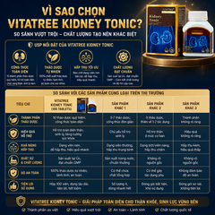 Bổ thận vitatree kindey tonic 100 tablets tăng cường chức năng thận, tráng dương hỗ trợ sinh lý nam