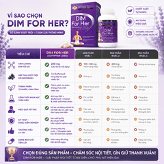 Hỗ trợ cải thiện nội tiết tố cho phụ nữ Olympian Labs Dim For Her 30 viên