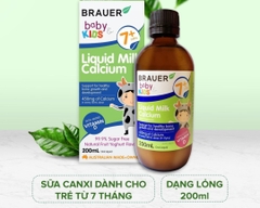 Thực phẩm bổ sung Canxi dạng sữa Brauer Baby Kids 200ml cho bé từ 7 tháng tuổi