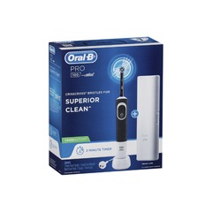 Bàn chải điện cao cấp oralb pro 100 crossaction midnight black brush head & travel care