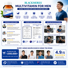 Blackmores Multivitamin For Men – Vitamin tổng hợp cho nam giới từ Úc (50 Viên)