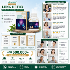 Thải độc phổi vitatree lung detox 60 viên hỗ trợ hệ ho hấp, giảm ho