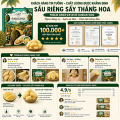 Sầu riêng sấy thăng hoa Freeze Dried Extaste Durian 100g Ready to eat Snack