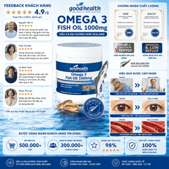 Dầu cá đại dương New Zealand Goodhealth Omega 3 Fish Oil 1000mg 150 viên