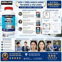 Thực phẩm bảo vệ sức khỏe Kirkland Signature Daily Multi 500 viên vitamin tổng hợp dưới 50 tuổi hộp 500 viên
