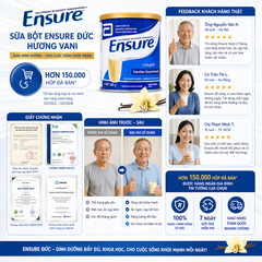 Sữa bột Ensure Đức hương vani giàu dinh dưỡng hộp 400g