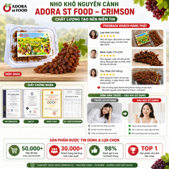Hộp 300g Nho khô nguyên cành Adora st Food Dried Grapes Cluster Crimson