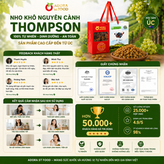 Nho khô nguyên cành Adora st Food Dried Grapes Cluster Thompson  1kg đặc sản Úc