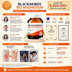 Blackmores bio magnesium giảm chuột rút của cơ bắp và cứng cơ, duy trì sức khỏe tim, xương và hệ thần kinh