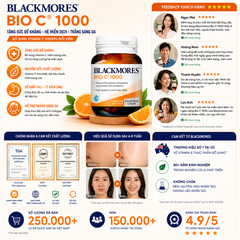 Bổ sung  vitamin c blackmores bio c 1000mg 31 viên tăng sức đề kháng, hệ miễn dịch, trắng sáng da