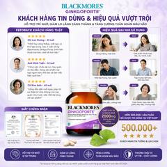 Viên uống bổ não blackmores gingkoforte 40 viên - giảm tình trạng lo lắng căng thẳng và suy giảm trí nhớ