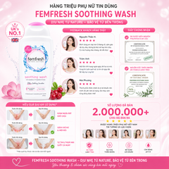 Dung dịch vệ sinh phụ nữ dịu nhẹ Femfresh Soothing Wash bổ sung lợi khuẩn 250ml