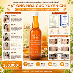 Mật ong rừng hoa xuyến chi golden honey bidens pilosa blossom honey - mật ong nguyên chất từ cánh đồng hoa cỏ kim 500ml