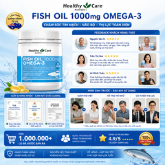 Healthy Care Fish Oil 1000mg Omega-3 200 Soft Capsules