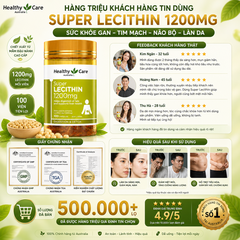 Tinh chất mầm đậu nành Healthy Care Super Lecithin 1200mg 100 viên