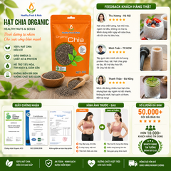 Hạt chia Healthy Nuts & Seeds Organic Chia Seeds 500gr