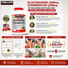 Glucosamine 1500mg Chondroitin 1200mg Kirkland Signature hộp 280 viên