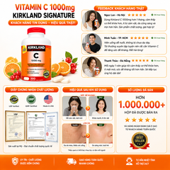 Vitamin C 1000mg Kirkland Signature hỗ trợ tăng đề kháng hộp 500 viên