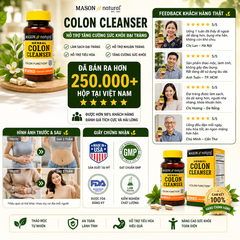 Mason Natural Colon Cleanser hộp 60 viên Hỗ trợ tăng cường sức khỏe đại tràng 60 viên