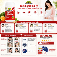 Nature’s Way high strength Iron + vitamin C và B12 – Bổ sung sắt hữu cơ cho người thiếu sắt, bổ sung sắt cho bà bầu