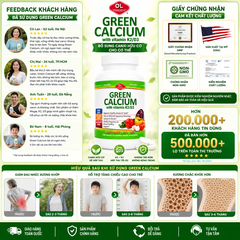Bổ sung canxi hữu cơ cho cơ thể Olympian Labs Green Calcium with Vitamin K2/D3 hộp 100 viên