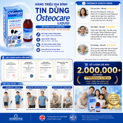 TPBVSK Vitabiotics Osteocare Liquid Original Calcium Magnesium hộp 200ml Canxi  magie, vitamin D3 và kẽm