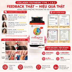 Collagen youtheory type 1 2 & 3 dành cho nữ 390 viên chắc khỏe xương khớp chống lão hóa da móng tóc