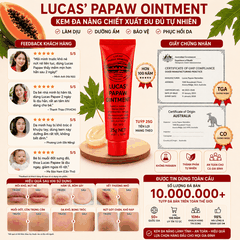 Kem đa năng Lucas Papaw Ointment chiết xuất đu đủ hỗ trợ làm dịu da tuýp 25g
