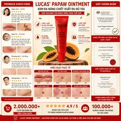 Kem đa năng Lucas' Papaw Ointment 15g chiết xuất đu đủ
