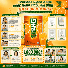 Bột pha nước cam Tang Orange Naranja Mỹ tốt cho sức khỏe 2.04kg