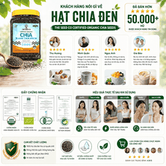 Hạt chia đen The Seed Co certified organic chia seeds 1.6 kg hạt chia đen