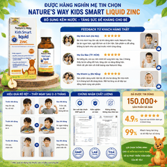 Nature’s Way Kids Smart Liquid ZinC 100ml – Bổ sung kẽm nước tăng sức đề kháng cho bé