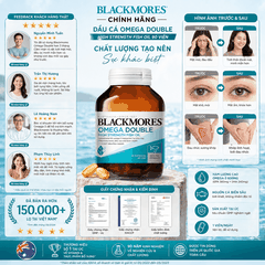 Dầu Cá Blackmores Omega Double High Strength Fish Oil 90 Viên – Gấp Đôi Omega-3 Cho Tim, Não Và Mắt