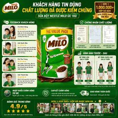 Sữa bột Nestle Milo Úc bổ sung dinh dưỡng cho bé phát triển tối ưu hộp 1kg
