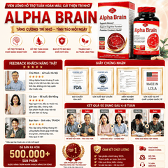 Viên uống hỗ trợ tuần hoàn máu, cải thiện trí nhớ Olympian Labs Alpha Brain hộp 60 viên