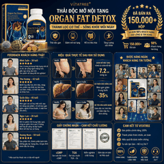 Thải độc mỡ nội tạng vitatree organ fat detox thanh lọc cơ thể hộp 60 viên