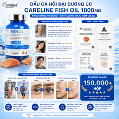 Dầu cá hồi đại dương Úc Careline Fish oil hộp 100 viên