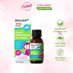 Brauer liquid multivitamin for infans 45ml cho trẻ sơ sinh 0-12 tháng tuổi