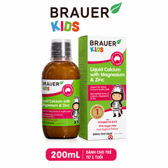 Siro canxi, magie và kẽm brauer cho trẻ trên 1 tuổi giúp xương và răng chắc khỏe chai 200ml