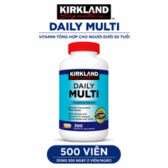 Thực phẩm bảo vệ sức khỏe Kirkland Signature Daily Multi 500 viên vitamin tổng hợp dưới 50 tuổi hộp 500 viên