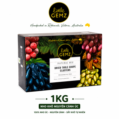 Nho khô nguyên cành Úc Little Gemz Sweet Globe Dried Table Grape Cluster 1kg