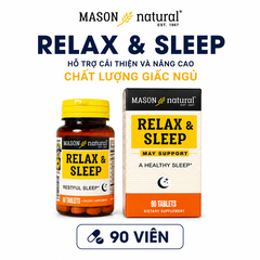Viên uống Mason Natural Relax & Sleep Hỗ trợ cải thiện và nâng cao chất lượng giấc ngủ 90 viên