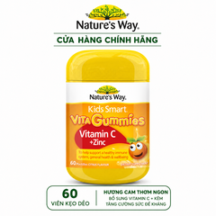 Kẹo Dẻo Nature's Way Kids Smart Vita Gummies Vitamin C+ ZinC – Bổ sung kẽm và vitamin C tăng sức đề kháng cho trẻ