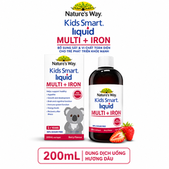 Nature's Way Kids Smart Multi Iron Liquid 200ml - Hỗ trợ bổ sung sắt và các vi chất cần thiết cho trẻ nhỏ dạng nước