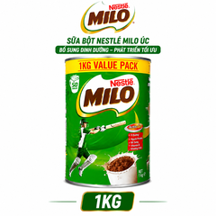 Sữa bột Nestle Milo Úc bổ sung dinh dưỡng cho bé phát triển tối ưu hộp 1kg