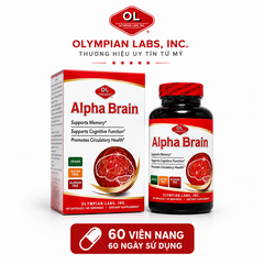 Viên uống hỗ trợ tuần hoàn máu, cải thiện trí nhớ Olympian Labs Alpha Brain hộp 60 viên