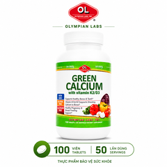 Bổ sung canxi hữu cơ cho cơ thể Olympian Labs Green Calcium with Vitamin K2/D3 hộp 100 viên