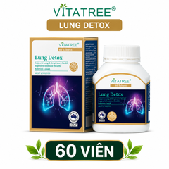 Thải độc phổi vitatree lung detox 60 viên hỗ trợ hệ ho hấp, giảm ho